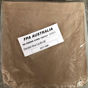 FPA PAPER BAG BROWN 2 SQUARE WIDE 200X200 (500)