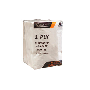 CAPRI D FOLD NAPKIN WHITE COMPACT CTN (5000)