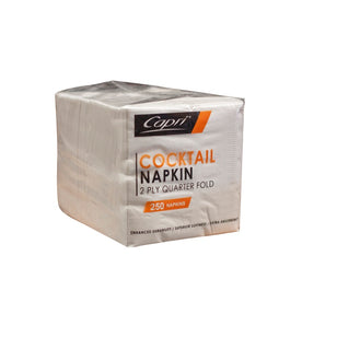 CAPRI COCKTAIL NAPKIN WHITE 2PLY CTN (2000)