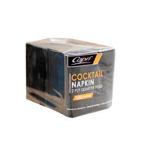 CAPRI COCKTAIL NAPKIN BLACK 2PLY CTN (2000)
