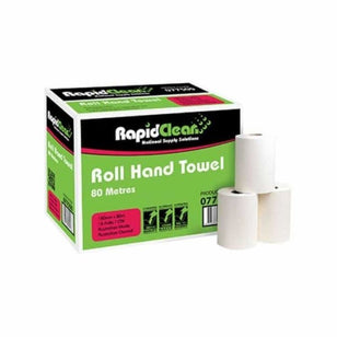 RAPID CLEAN ROLL TOWEL 18CM X 80M RT77500 CTN (16)