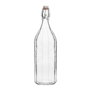 TRENTON GLASS BOTTLE ROUND PANELLED 1LTR