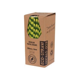 ECO PAPER REGULAR STRAWS BAMBOO (250)