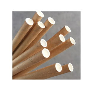 ECO PAPER REGULAR STRAWS KRAFT (250)