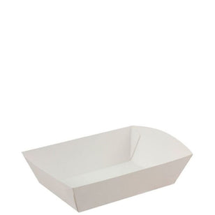CAPRI PLAIN WHITE FOOD TRAY 225X138X44 (50)