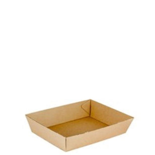 ENVIRO CORRUGATE FOOD TRAY LARGE#3 EFLUTE KRAFT (60)