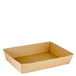 ENVIRO CORRUGATE FOOD TRAY LARGE#5 EFLUTE KRAFT (50)