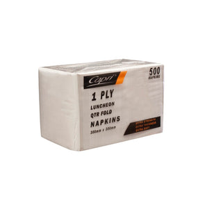 CAPRI LUNCH NAPKIN WHITE 1PLY CTN (3000)