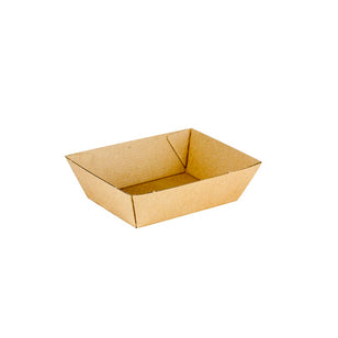 ENVIRO CORRUGATE FOOD TRAY SMALL#1 EFLUTE KRAFT (50)
