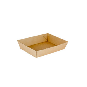 ENVIRO CORRUGATE FOOD TRAY LARGE#3 EFLUTE KRAFT (60)
