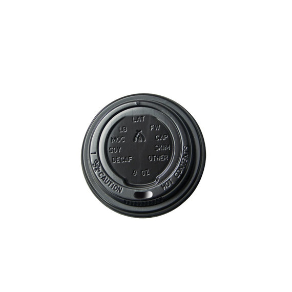 TAILORED COFFEE CUP LID BLACK FITS 8OZ (50)