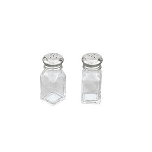 TRENTON SQUARE SALT & PEPPER SQUARE GLASS 60ML (EACH)