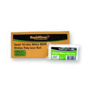 RAPID CLEAN KITCHEN TIDY BAG SMALL WHITE ROLL 18LTR CTN (1000)
