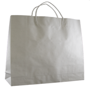 WHITE PAPER BAG 420X320X110 MIDI (50)