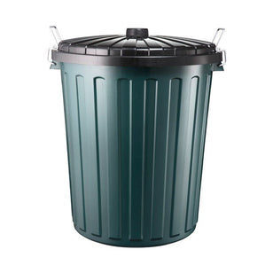EDCO PLASTIC GARBAGE BIN W/LID 73L GREEN