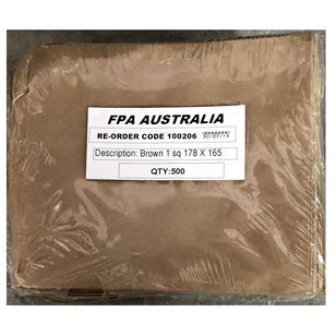 FPA PAPER BAG BROWN 1 WIDE 178 X 165MM (500)