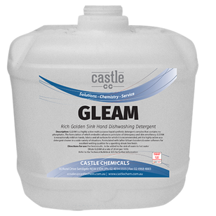 CASTLE GLEAM DISHWASHING LIQUID HIGH CONCENTRATED LEMON 20LTR