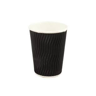CAPRI WAVE BLACK COFFEE CUP 12OZ CTN (500)