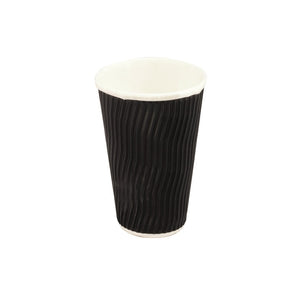 CAPRI WAVE BLACK COFFEE CUP 16OZ CTN (500)