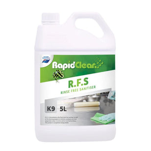 RAPID CLEAN RFS RINSE FREE SANITISER 5LTR