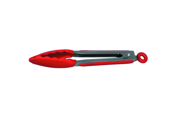 AVANTI S/S SILICONE TONGS RED 230MM