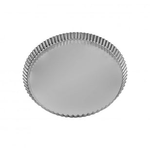 TOMKIN QUICHE PAN ROUND FLUTED 120x25MM LOOSE BASE