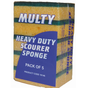 EDCO MULTY H/D SCOURER SPONGE 5PK