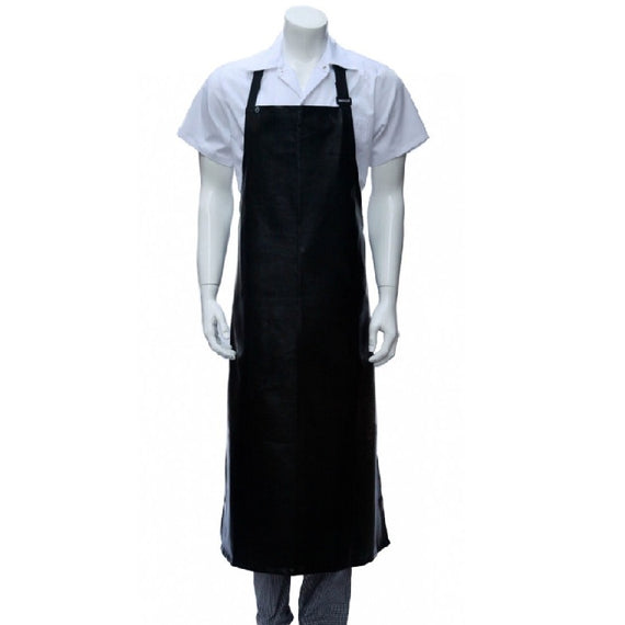 BISTRO APRON PVC LONG BIB APRON BLACK