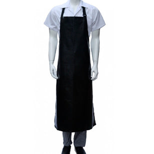 BISTRO APRON PVC LONG BIB APRON BLACK