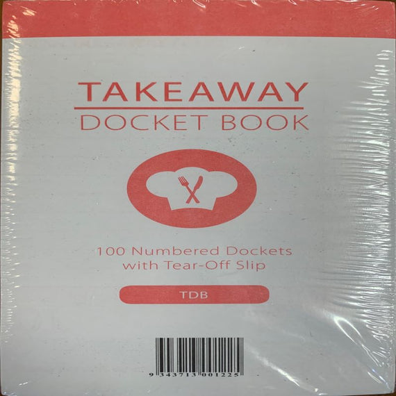 DOCKET BOOK TAKEAWAY 100 SHEETS TEAR OFF SLIPS 10PK