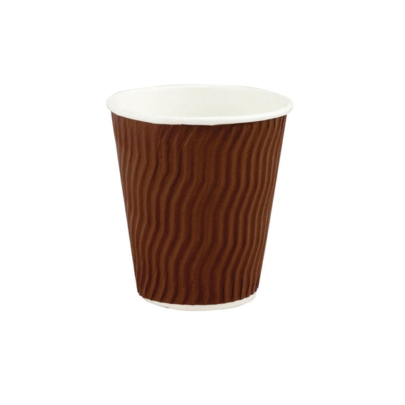 CAPRI WAVE BROWN COFFEE CUP 8OZ CTN (500)