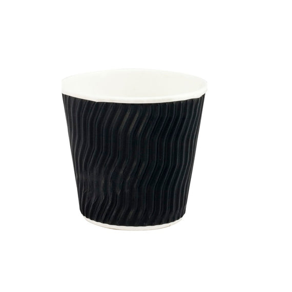 CAPRI WAVE BLACK COFFEE CUP 8OZ (25)