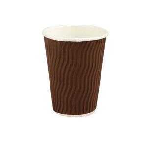 CAPRI WAVE BROWN COFFEE CUP 12OZ (25)
