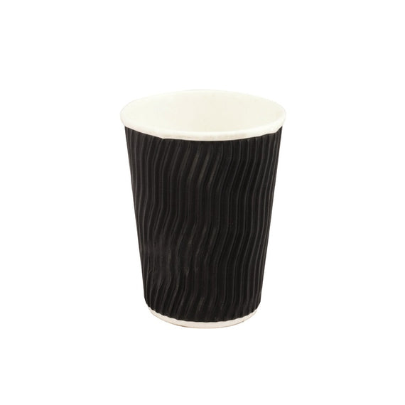CAPRI WAVE BLACK COFFEE CUP 12OZ (25)