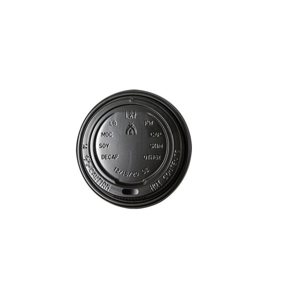 TAILORED COFFEE CUP LID BLACK FITS 12/16OZ CTN (1000)