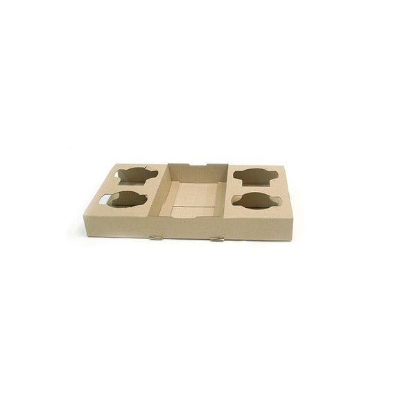 TAILORED DRINK TRAY PERFORATED 4 CUP CTN (100)