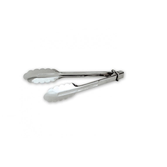 TRENTON S/S H/D UTILITY TONGS WITH CLIP 250MM