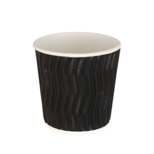 CAPRI WAVE BLACK COFFEE CUP 4OZ CTN (1000)